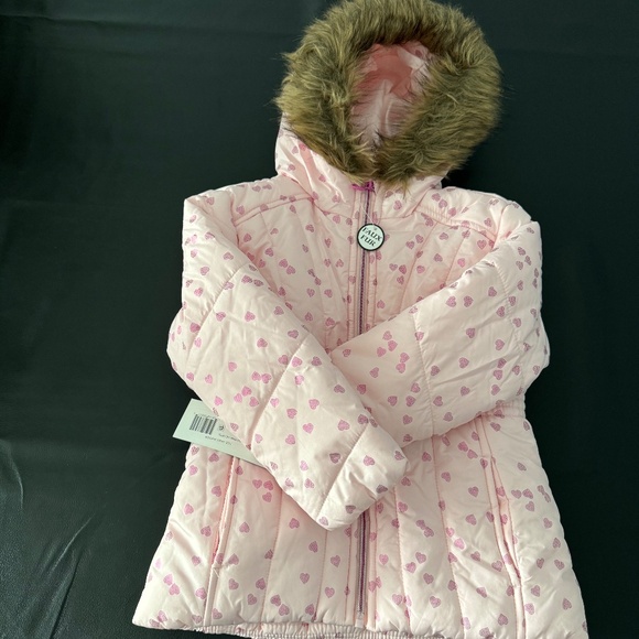 S. Rothschild Pink Foil Print Puffer Jacket Toddler & 4-6X Sizes ❄️ ☃️☃️ - Picture 1 of 12